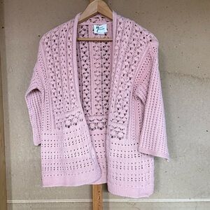 Andrea Jovine Cottagecore Crochet Cardigan – Vintage Style – Small